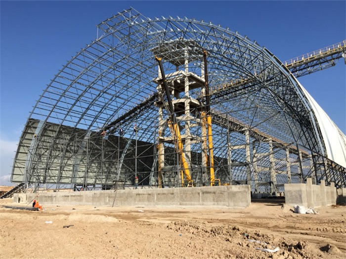 长葛煤机油桶翘工程网架